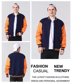 Patches masculinos jaqueta bomber bloco de cores varsity beisebol outerwear casual solto primavera e outono confortável casacos unissex 24h enviado - Wolf Magazine