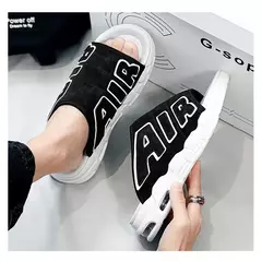 Chinelos esportivos antiderrapantes masculinos, chinelos com design de almofada de ar, escorregador macio, verão, novo - comprar online