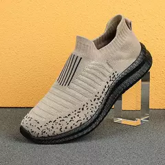 Tênis antiderrapante leve e respirável masculino, sapato vulcanizado, sapato casual para caminhada masculina, deslizar sobre sapatilhas, ao ar livre, 2023