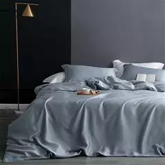 Lanlika-Luxo Natureza Branco Conjunto De Cama, Capa De Edredão, Lençol Plano, Roupa De Cama, Fronha Para Dormir, Duplo, Rainha, Rei, 100% Seda, Presente