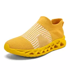 Tênis respirável para homens e mulheres, tênis esportivo slip-on, tênis azul, meias de verão tamanho grande 48, moda de venda quente