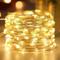 Imagem do USB Bateria Operado LED String Light, Fio De Cobre, Guirlanda, Fada Iluminação Cordas, Natal, Festa De Casamento, Decoração Lâmpadas, 100-2m