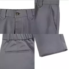 Calça de cintura elástica cor sólida para homens, calça casual slim fit, vestido de festa social, roupas de negócios de alta qualidade