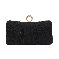 Bolsa de ombro longa quadrada plissada para mulheres, bolsas de noite, bolsa elegante, bolsa de festa, casamento, baile, aniversário, luxo, novo - comprar online