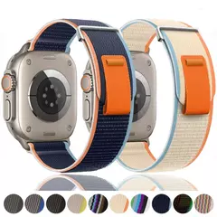 Pulseira de Nylon para Apple Watch, Pulseira Respirável, Ultra 2, 49mm, Série 9, 8, 7, 45mm, 41mm, Esportes para iWatch 6, 5, 4, 3, SE, 44 milímetros, 40 milímetros, 42 milímetros - Wolf Magazine
