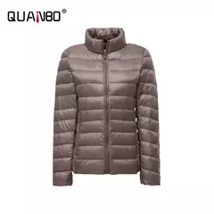 Casaco de sopro ultraleve e leve feminino, jaqueta quente, parkas coreano slim fit, curto, moda feminina, 15 cores, 5XL, primavera - Wolf Magazine