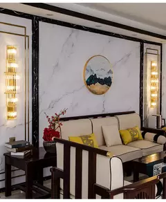 Imagem do Benda luxo lobby do hotel grande lâmpada de parede cristal para clube hall villa sala estar escritório banquete luminárias interiores