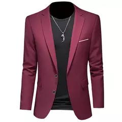Blazers boutique casuais masculinos, jaqueta monocromática, terno slim fit, casaco de lazer, boutique de moda, novo, 2023 - loja online