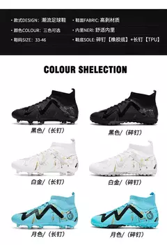 sapato masculino tênis masculino 2024 Homens Sapatos de Futebol Tamanho Grande Ultraleve Botas De Futebol Meninos Tênis Não-Deslizamento AG/TF Chuteiras De Futebol Botas De Tornozelo Unisex - Wolf Magazine
