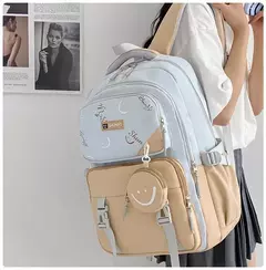 Mochila escolar com bolsa para meninas e meninos adolescentes, mochila infantil, bolsa de livros para estudantes primários, estudante do ensino médio na internet