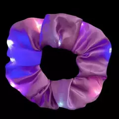 1/5/10 pçs led scrunchie iluminar cabelo scrunchy para mulheres cetim hairband casamento brilho no escuro brilho fontes de festa na internet