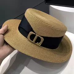 Chapéu de palha feminino casual achatado, chapéu Panamá Beach, chapéu feminino elegante, outing, verão - comprar online