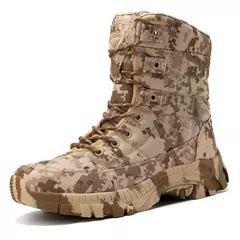 Ankle Boots de couro para homens, Sapatos de caminhada ao ar livre, Desert Combat Boots, Sapatos de segurança do trabalho - loja online