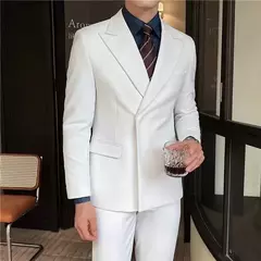 Terno estilo ocidental masculino, versão coreana, vestido formal de casamento, terno emagrecedor, jaqueta casual, smoking elegante do noivo