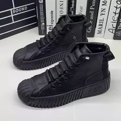 Sapato de tabuleiro casual masculino com renda, botas aumentadas, alta qualidade, bota ao ar livre, estilo britânico, novo, outono, inverno, 2022 - loja online