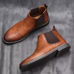 40 ~ 46 Homens Chelsea Botas Marca Retro Confortável 2023 Moda Masculina Botas # KD5241 - comprar online