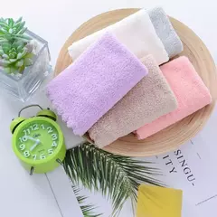 Toalha de rosto de veludo coral Absorvente de microfibra Toalha de mão quadrada de alta densidade Toalhetes de limpeza rápida Suprimentos de lenço limpo - loja online