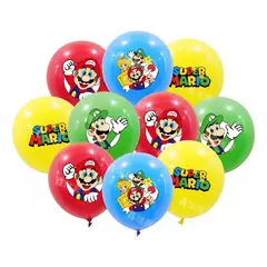 10 pçs mario bros balão conjunto kawaii anime figura balões crianças feliz aniversário festa decoração fornecimento crianças brinquedos presentes na internet