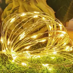 USB Bateria Operado LED String Light, Fio De Cobre, Guirlanda, Fada Iluminação Cordas, Natal, Festa De Casamento, Decoração Lâmpadas, 100-2m na internet