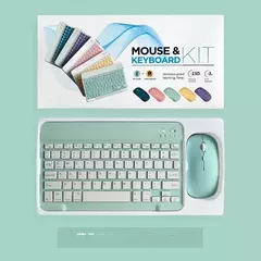 Conjunto silencioso de teclado e mouse Bluetooth para iPad, tablet móvel, carregamento de computador, conjunto de mouse e chave sem fio - Wolf Magazine