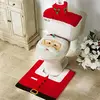 Cute Christmas Toilet Seat Covers, criativo Papai Noel Banheiro Mat, Xmas Suprimentos para Home Decor, Presente de Ano Novo, 2024