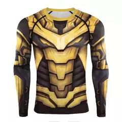 Camiseta de manga comprida super-herói masculina, impressão digital 3D, camisa apertada, ao ar livre, corrida, fitness, ginásio - comprar online