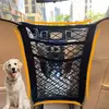 Cão de estimação assento traseiro cerca do carro cão isolamento proteção net elástico dupla camada armazenamento separação net pet segurança ferroviário pet supplie