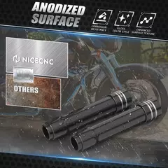 Nicecnc conjunto de capas de haste de empurrador de motor de motocicleta para harley street glide flhx road king flhr 2017-2024 fat boy flfbs cvo tri glide - loja online