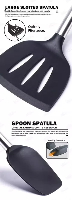 Utensílios De Cozinha De Silicone, Espátula, Turner, Resistente ao calor, Colher de sopa, Pá de coador de massas, 1 pacote, Acessórios de cozinha - comprar online