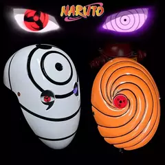 Naruto uchiha ovito anime cosplay máscara pode emitir luz uchiha madara cosplay festa de halloween legal e legal traje máscara presente