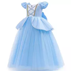 Cinderela cosplay traje crianças roupas para meninas lantejoulas vestido de princesa com luvas de coroa festa de aniversário vestido de baile 3-10 anos