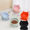 Tigela para gatos, acessórios para animais de estimação, cerâmica, diagonal, pés altos, proteção fofa, coluna cervical, tigela para cachorro, bebida, água, suprimentos para animais de estimação