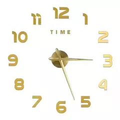 Imagem do Grande Espelho Acrílico Adesivos Relógio De Parede, 3D DIY Relógios De Quartzo, Design Moderno, Relógios De Moda, Sala De Estar, Home Decor, Horloge, 2023
