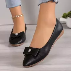 Mulheres casuais apartamentos sapatos novo arco elegante sapatos de caminhada primavera designer marca retro vestido sola macia sapatos zapatillas mujer - Wolf Magazine
