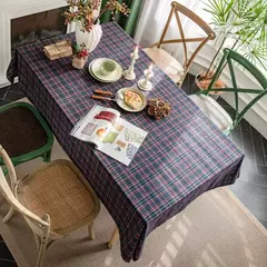 Toalha de mesa quadriculada temática do Natal, adequado para festas banquetes e restaurantes, decoração da cozinha - Wolf Magazine