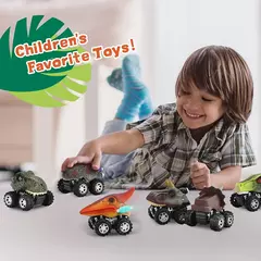 Brinquedos de dinossauro puxar para trás carros mini monster truck carro brinquedo conjunto para crianças meninos meninas presentes - loja online