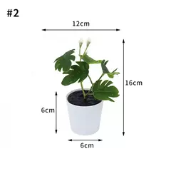Árvore plástica artificial do bonsai para a decoração home, plantas envasadas, potenciômetro pequeno da simulação, arranjo da flor, ornamentos do jardim - loja online