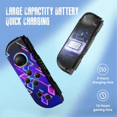 Joypad para for nintendo switch/oled/lite-vibração turbo wake-up func sem deriva, controlador sem fio l/r alça luz rgb - Wolf Magazine