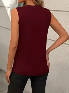Blusas finas casuais monocromáticas para mulheres, camisas vintage, tops elegantes para jovens, moda feminina, verão, 2024 - loja online