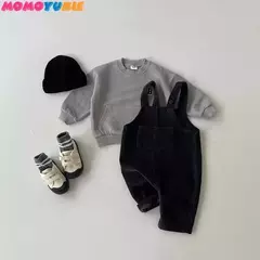 Macacão de veludo para bebê recém-nascido, macacão casual para meninos, macacão de babá para meninas, roupas de outono e inverno, 2023 - comprar online