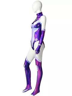 Imagem do Teen Titans Starfire Cosplay Traje para Homens e Mulheres, Super-herói Macacão, Bodysuit Zentai, Halloween Carnaval Festa Trajes