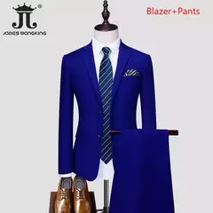 Smoking fino monocromático masculino, terno formal casual, vestido de noiva do noivo, baile e festa boutique, negócios e escritório, colete blazer e calças, M-5XL - Wolf Magazine