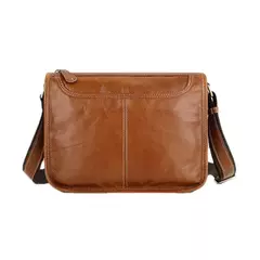 Bolsa masculina tiracolo de couro de vaca, bolsa de ombro casual masculina, pequena e simples, nova
