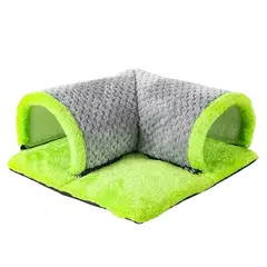 Cama quente do túnel do esconderijo do cobaia, túneis removíveis macios e tubos do cobaia para gaiola, esconde lã para rato, robalo - Wolf Magazine