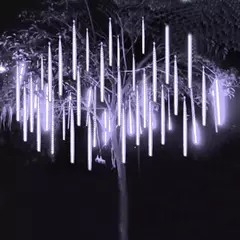 Impermeável LED Meteor Shower Rain Lights, Falling Raindrop, Fairy String Light para o Natal, Holiday Party, Patio Decor, 30 cm, 50cm - Wolf Magazine