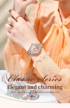 OLEVS Relógios das Mulheres Moda Original Quartzo Relógio De Pulso para Senhoras Roman Dial Deslumbrante Diamante Impermeável Luminoso Luxo Novo - comprar online