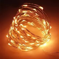 Bateria Powered LED Fairy Lights, Copper Wire String Lights para quarto, jardim, festa, casamento, decoração de Natal, 1 m, 2 m, 3 m, 5 m, 10 m, 20m na internet