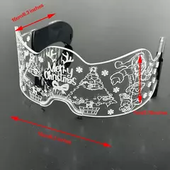 Acrílico led luminoso óculos de festa brilho neon light up visor óculos dj bar festa eyewear para o dia das bruxas natal - comprar online