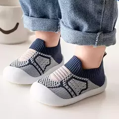 Imagem do Sapatos de malha respirável para recém-nascido, meias infantis, fundo macio, antiderrapante, menino e menina, 0 a 5 anos, verão
