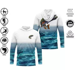 Camisa de pesca com capuz, camisa de pesca com capuz, proteção uv, padrão de moda ao ar livre, estampa de umidade, homem, vestuário de pesca